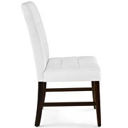 Biscuit tufted upholstered fabric dining chair set of 2 in white additional photo 5 of 6