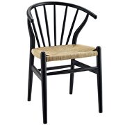 Spindle wood dining side chair in black additional photo 4 of 4