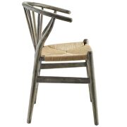 Spindle wood dining side chair in gray additional photo 4 of 4