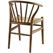 Spindle wood dining side chair in walnut additional photo 3 of 4