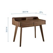 Writing desk in walnut by Modway additional picture 8