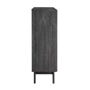 Three-tier display storage cabinet stand in charcoal finish by Modway additional picture 5