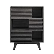 Three-tier display storage cabinet stand in charcoal finish by Modway additional picture 6