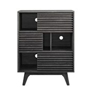 Three-tier display storage cabinet stand in charcoal finish by Modway additional picture 7