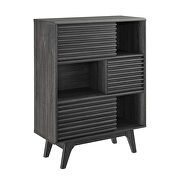 Three-tier display storage cabinet stand in charcoal finish by Modway additional picture 8