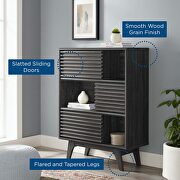 Three-tier display storage cabinet stand in charcoal finish by Modway additional picture 9