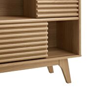Three-tier display storage cabinet stand in oak finish by Modway additional picture 4