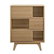 Three-tier display storage cabinet stand in oak finish by Modway additional picture 6