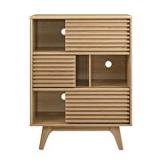 Three-tier display storage cabinet stand in oak finish by Modway additional picture 7