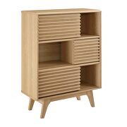 Three-tier display storage cabinet stand in oak finish by Modway additional picture 8