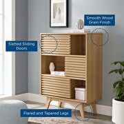 Three-tier display storage cabinet stand in oak finish by Modway additional picture 9