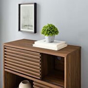 Three-tier display storage cabinet stand in walnut by Modway additional picture 2