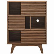 Three-tier display storage cabinet stand in walnut by Modway additional picture 3