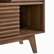 Three-tier display storage cabinet stand in walnut by Modway additional picture 4