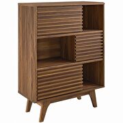 Three-tier display storage cabinet stand in walnut by Modway additional picture 7