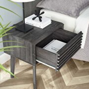 End table/ nightstand in charcoal finish by Modway additional picture 3