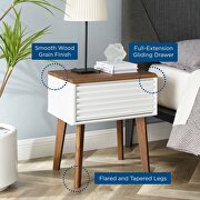 Nightstand in walnut/ white finish by Modway additional picture 2