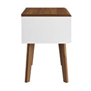 Nightstand in walnut/ white finish by Modway additional picture 6