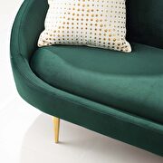 Vertical curve back performance velvet sofa in green by Modway additional picture 6