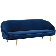 Vertical curve back performance velvet sofa in navy by Modway additional picture 3