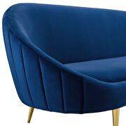 Vertical curve back performance velvet sofa in navy by Modway additional picture 5