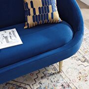 Vertical curve back performance velvet sofa in navy by Modway additional picture 6