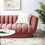 Vertical channel tufted performance velvet sofa in dusty rose by Modway additional picture 6