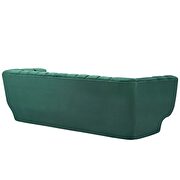 Vertical channel tufted performance velvet sofa in green additional photo 4 of 5