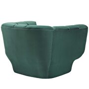 Vertical channel tufted performance velvet chair in green additional photo 3 of 3