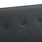 Upholstered fabric loveseat in gray additional photo 2 of 5