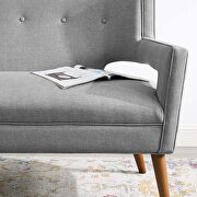 Upholstered fabric loveseat in light gray by Modway additional picture 2