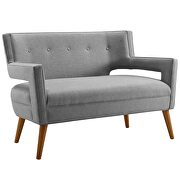 Upholstered fabric loveseat in light gray by Modway additional picture 6