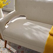Upholstered fabric loveseat in sand additional photo 3 of 6