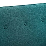 Upholstered fabric loveseat in teal additional photo 3 of 6