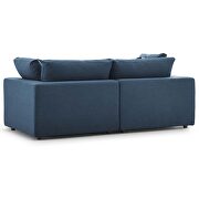 Down filled overstuffed 2 piece sectional sofa set in azure additional photo 2 of 6