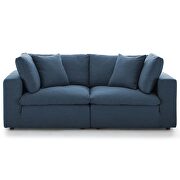 Down filled overstuffed 2 piece sectional sofa set in azure additional photo 5 of 6
