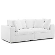 Down filled overstuffed 2 piece sectional sofa set in white additional photo 3 of 5