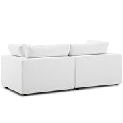 Down filled overstuffed 2 piece sectional sofa set in white by Modway additional picture 4
