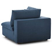 Down filled overstuffed 3 piece sectional sofa set in azure additional photo 4 of 6