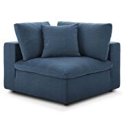 Down filled overstuffed 3 piece sectional sofa set in azure additional photo 5 of 6