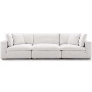 Down filled overstuffed 3 piece sectional sofa set in beige by Modway additional picture 5