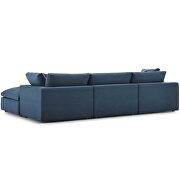 Down filled overstuffed 4 piece sectional sofa set in azure additional photo 2 of 9