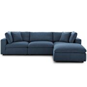 Down filled overstuffed 4 piece sectional sofa set in azure additional photo 4 of 9