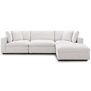 Down filled overstuffed 4 piece sectional sofa set in beige additional photo 5 of 8