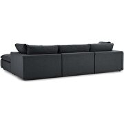 Down filled overstuffed 4 piece sectional sofa set in gray additional photo 3 of 8