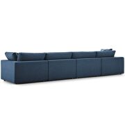 Down filled overstuffed 4 piece sectional sofa set in azure by Modway additional picture 2
