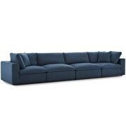Down filled overstuffed 4 piece sectional sofa set in azure additional photo 4 of 8