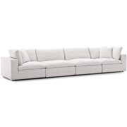 Down filled overstuffed 4 piece sectional sofa set in beige by Modway additional picture 5