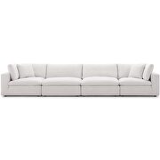 Down filled overstuffed 4 piece sectional sofa set in beige by Modway additional picture 7