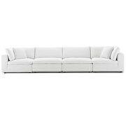 Down filled overstuffed 4 piece sectional sofa set in white by Modway additional picture 2